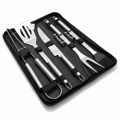 GrillMaster Pro – Stainless Steel Barbecue Tool Set for Outdoors