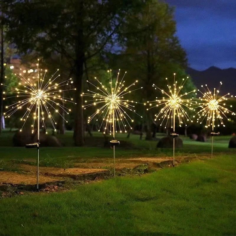 Solar garden lamp - Elegant LED firework lights for outdoor areas, IP65, solar-powered lighting
