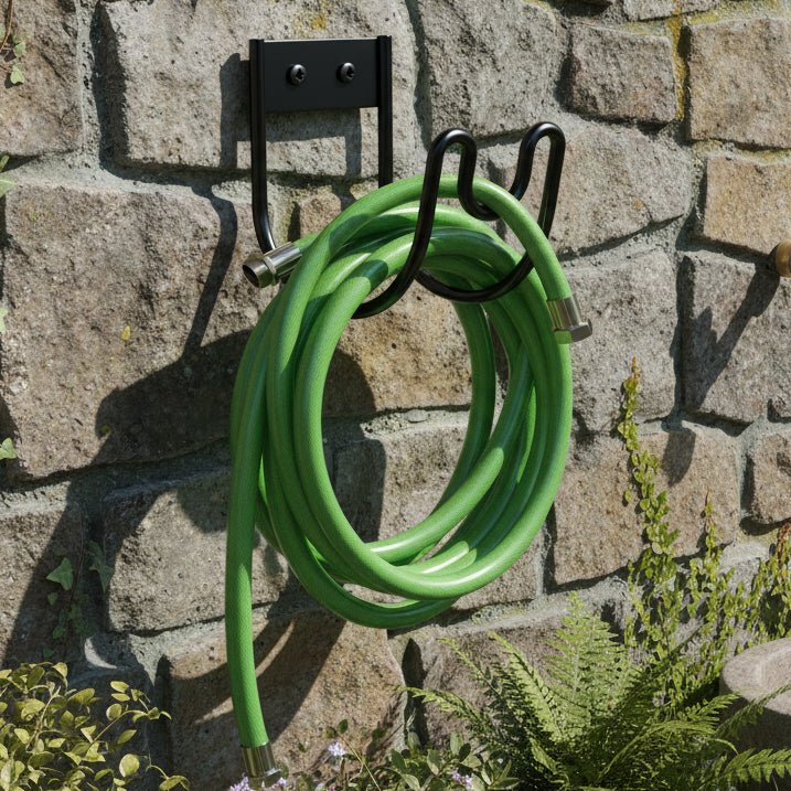 IRONFLOW – Robust Metal Garden Hose Holder for Wall-Mounted Outdoor Storage