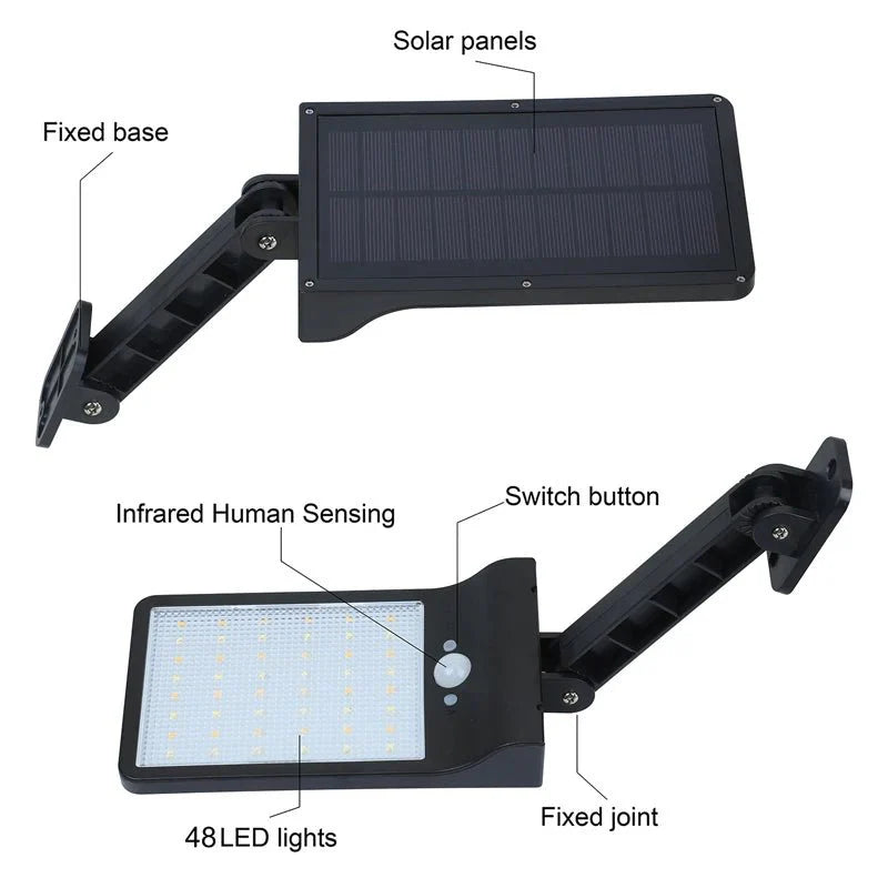 LumiGuard solar spotlight - LED outdoor light with motion sensor & remote control