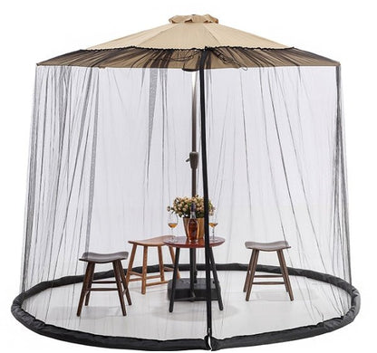 EcoShield Mosquito Net - Mosquito net for parasols up to 4m with zip fastener
