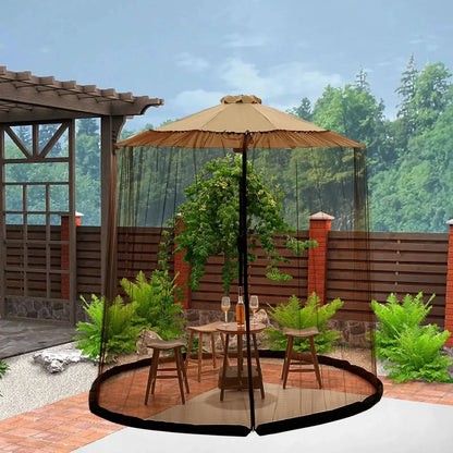 EcoShield Mosquito Net - Mosquito net for parasols up to 4m with zip fastener