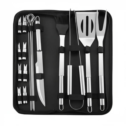 GrillMaster Pro – Stainless Steel Barbecue Tool Set for Outdoors