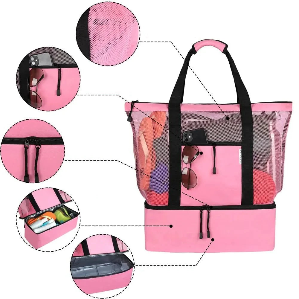 BEACHMATE – Waterproof Beach and Picnic Bag with Mesh Design