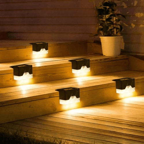 GLOWLITE SOLAR – Self-adhesive solar lights for garden, stairs & balcony with warm white light