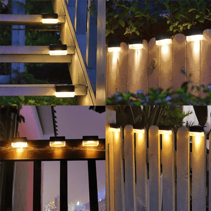 GLOWLITE SOLAR – Self-adhesive solar lights for garden, stairs & balcony with warm white light