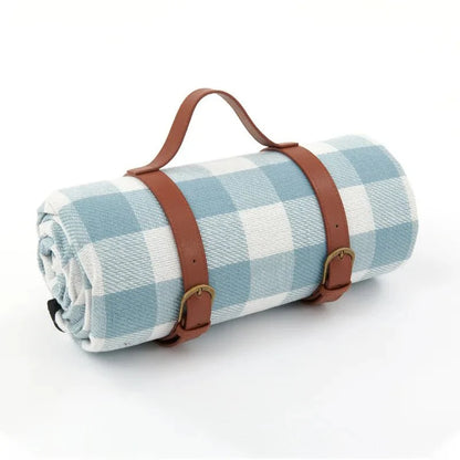 PICSTYLE – Waterproof Checkered Picnic Blanket with Practical Carry Strap