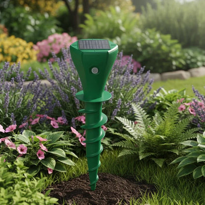 Solar Mole Repellent - Effective defence with vibration for garden & lawn