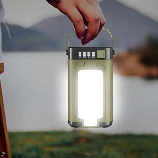 SOLATENT - Foldable Solar Camping Lamp with 6 Modes for Outdoor and Emergency Use.