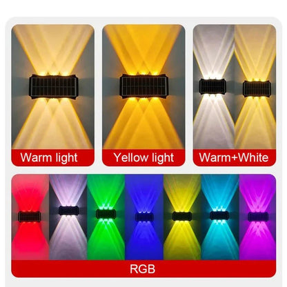 LUMIWALL – Solar LED Wall Light with Adjustable Brightness and Color Change
