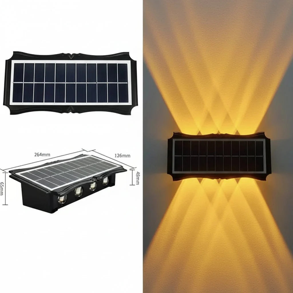 LUMIWALL – Solar LED Wall Light with Adjustable Brightness and Color Change
