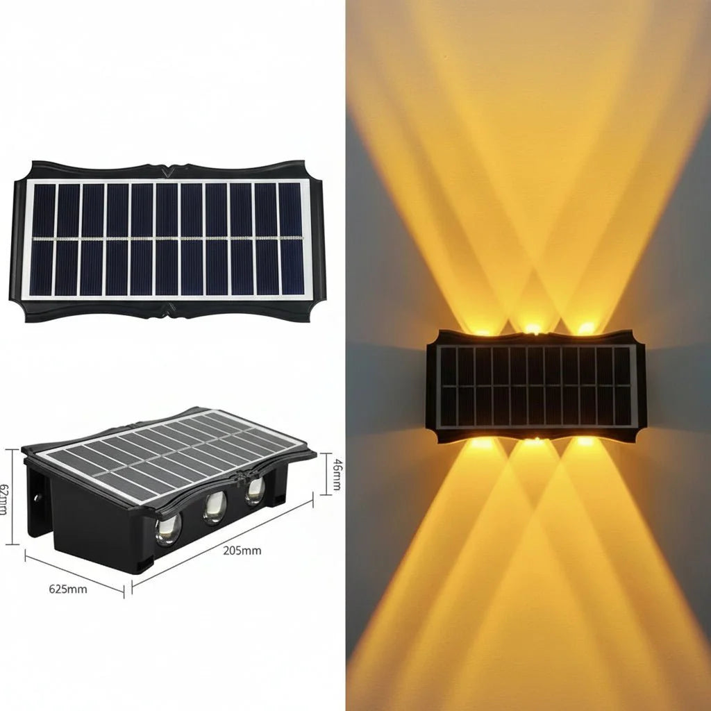 LUMIWALL – Solar LED Wall Light with Adjustable Brightness and Color Change