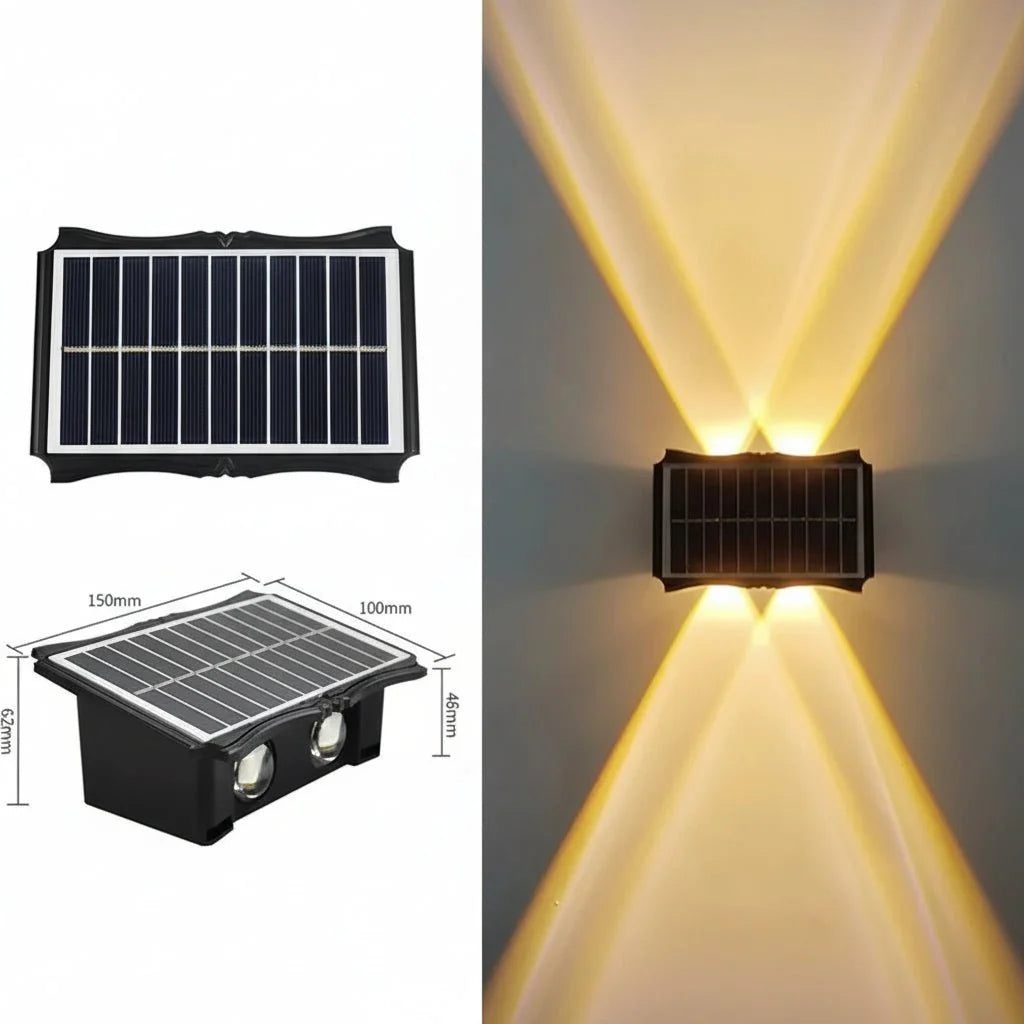 LUMIWALL – Solar LED Wall Light with Adjustable Brightness and Color Change