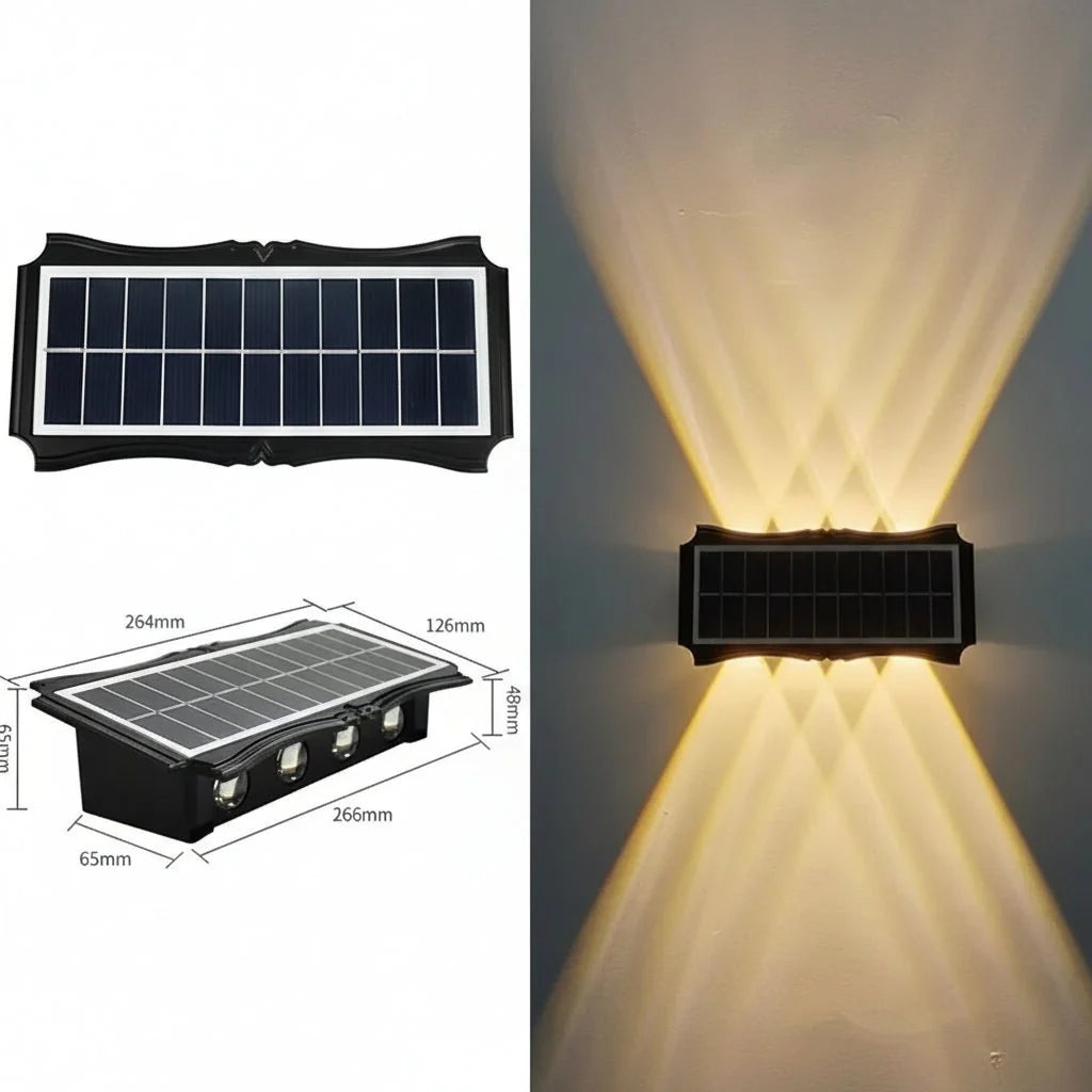 LUMIWALL – Solar LED Wall Light with Adjustable Brightness and Color Change