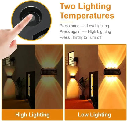 LUMIWALL – Solar LED Wall Light with Adjustable Brightness and Color Change