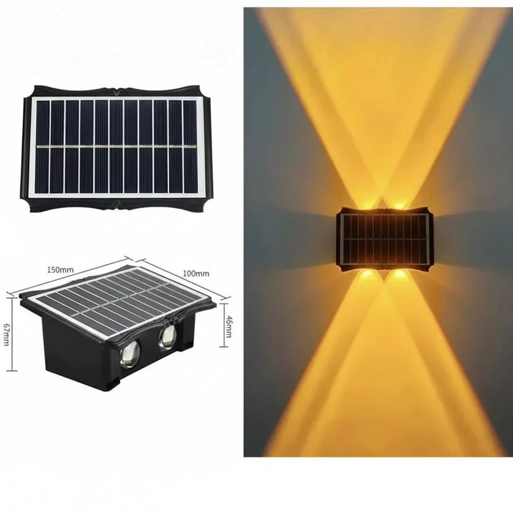 LUMIWALL – Solar LED Wall Light with Adjustable Brightness and Color Change
