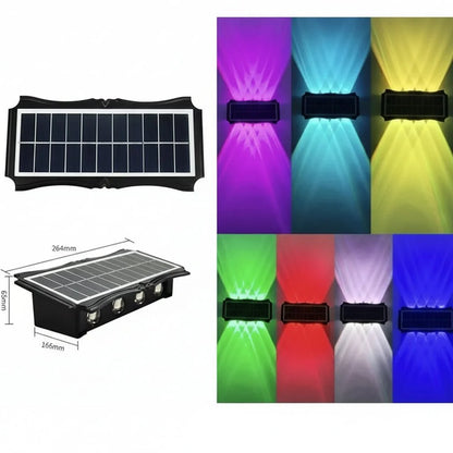 LUMIWALL – Solar LED Wall Light with Adjustable Brightness and Color Change
