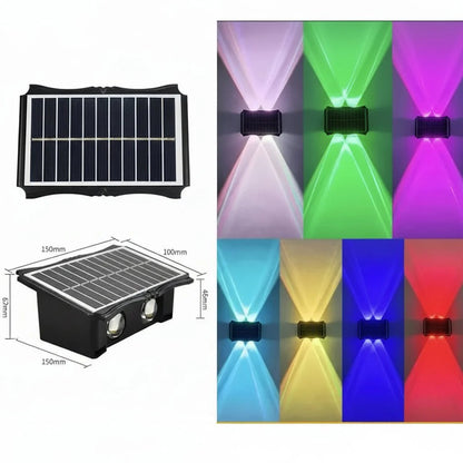 LUMIWALL – Solar LED Wall Light with Adjustable Brightness and Color Change