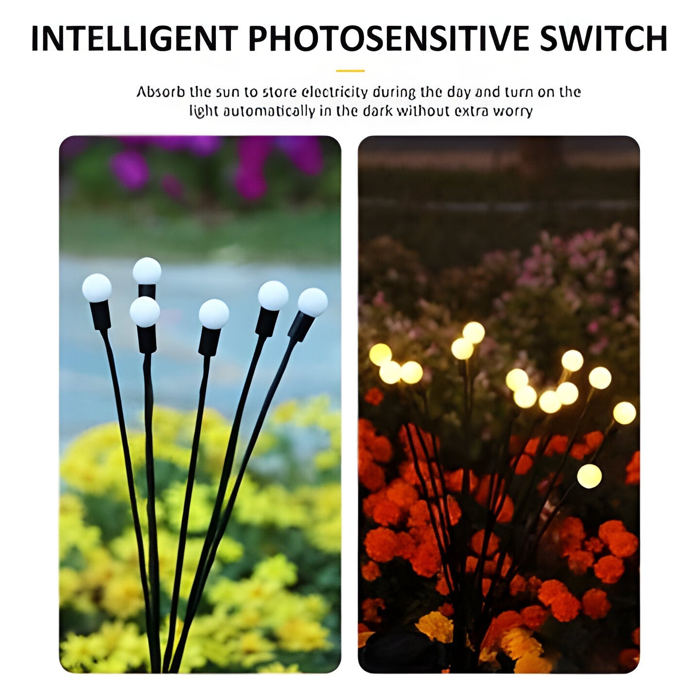 Lampes de jardin solaires effet luciole