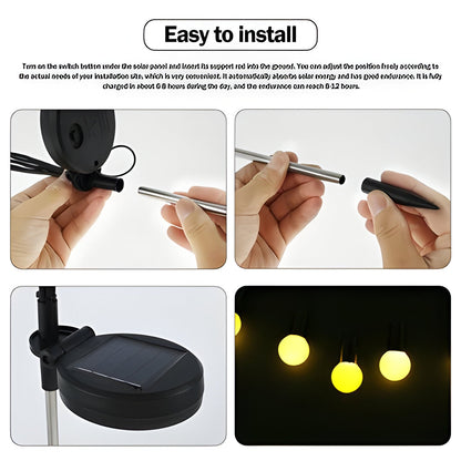 Lampes de jardin solaires effet luciole