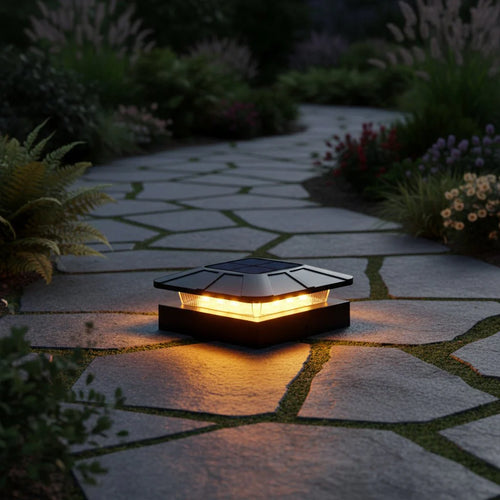 BRIGHTPOLE – Solar Post Lights with 3 Color Modes for Garden & Terrace