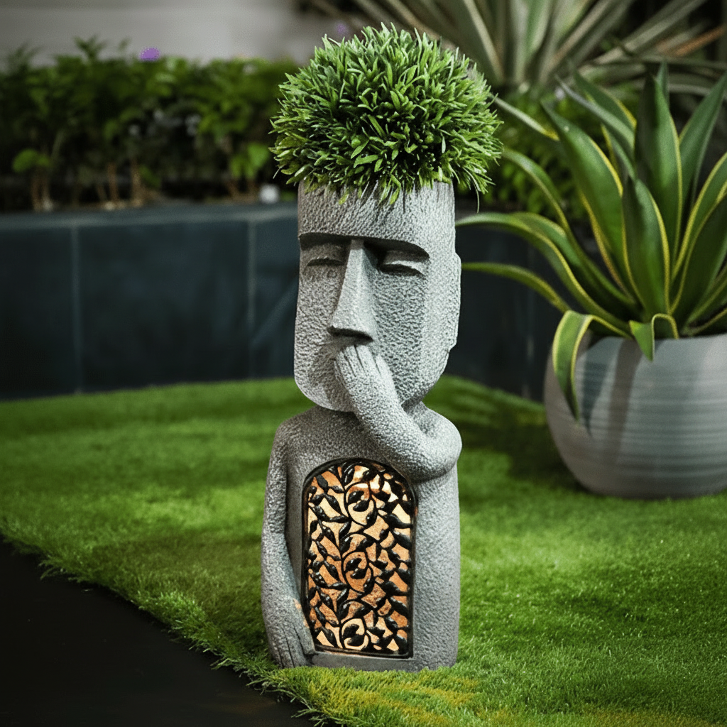 Magical Trio - solar resin garden statues for an enchanting atmosphere