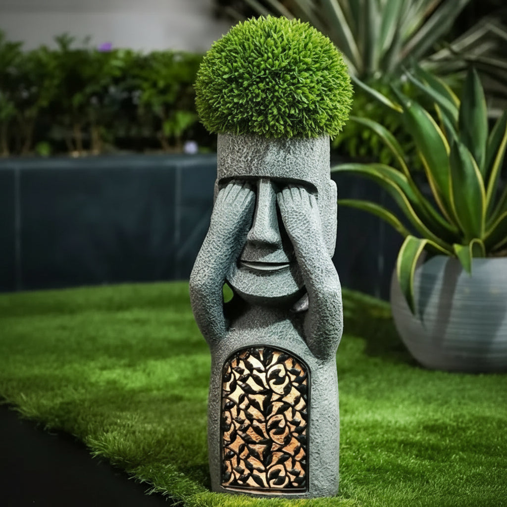 Magical Trio - solar resin garden statues for an enchanting atmosphere