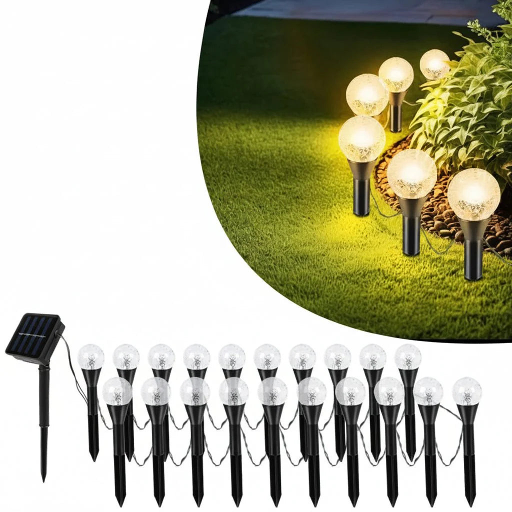 SOLARGLOW LIGHT STRING – Energy-Saving Solar Lighting for Atmospheric Gardens