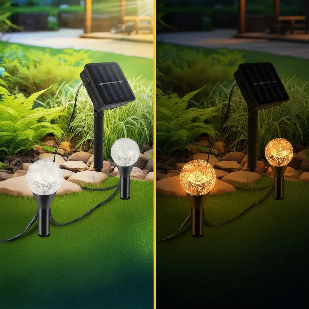SOLARGLOW LIGHT STRING – Energy-Saving Solar Lighting for Atmospheric Gardens