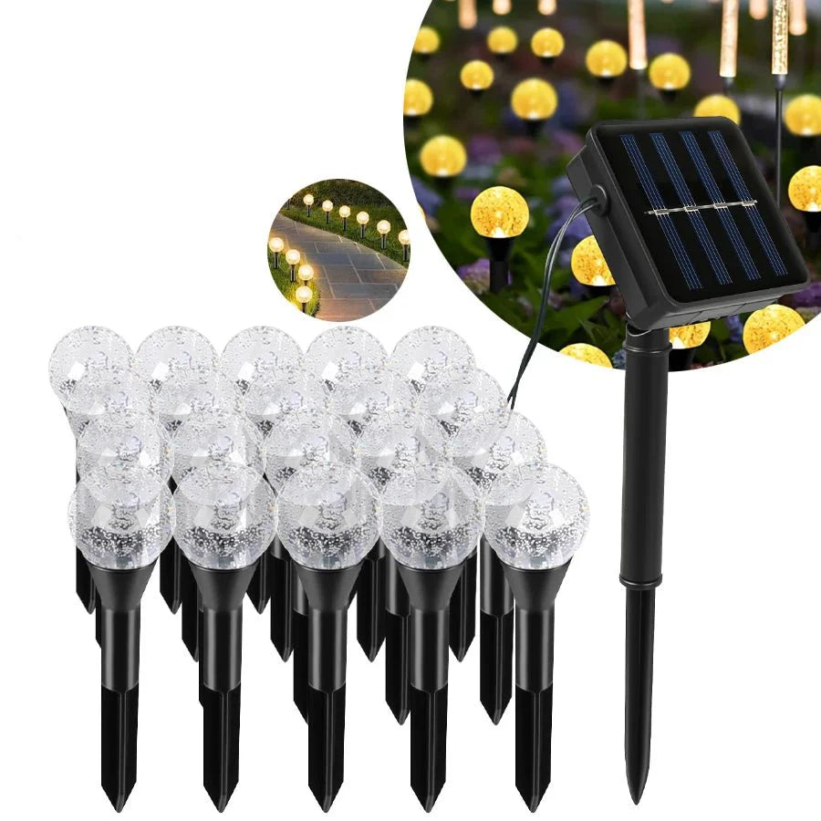 SOLARGLOW LIGHT STRING – Energy-Saving Solar Lighting for Atmospheric Gardens