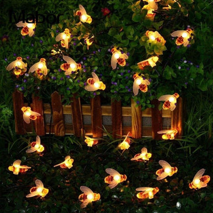 SOLARBEE – Solar Outdoor String Lights with Honeybee Design for Garden & Balcony