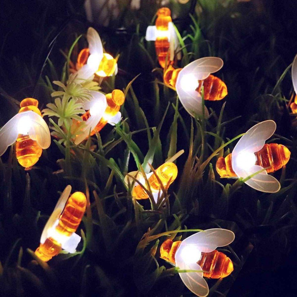 SOLARBEE – Solar Outdoor String Lights with Honeybee Design for Garden & Balcony