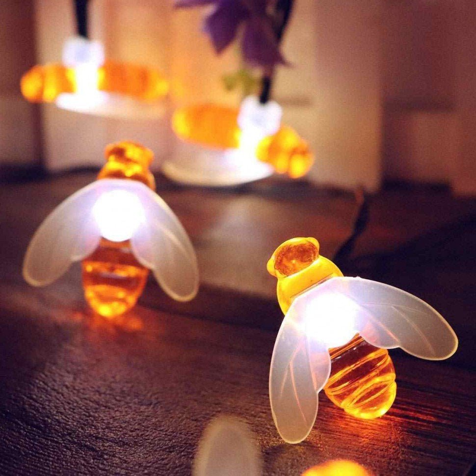 SOLARBEE – Solar Outdoor String Lights with Honeybee Design for Garden & Balcony