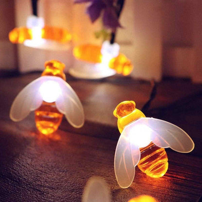 SOLARBEE – Solar Outdoor String Lights with Honeybee Design for Garden & Balcony