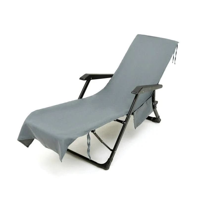 SUNLOUNGE TOWEL - Towel with pockets & non-slip grip for deckchairs