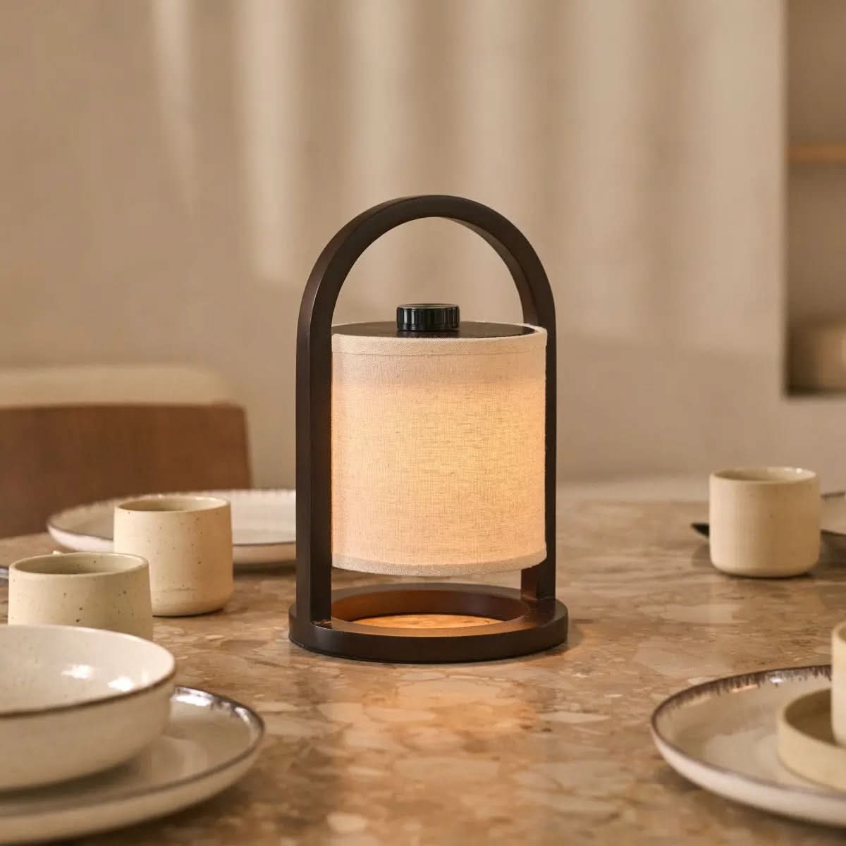 LUMIWOOD - LED Table Lamp – Wireless, 3 Light Modes & Battery up to 100 Hours