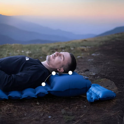 AirTrek Mat - Inflatable camping mattress with foot pump & ergonomic design
