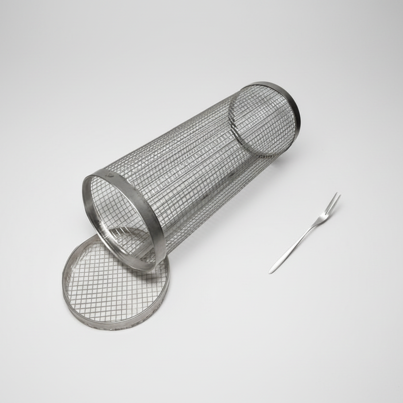 GRILLCRAFT – Rotating Stainless Steel BBQ Basket for Even Cooking
