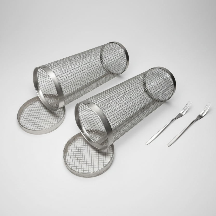 GRILLCRAFT – Rotating Stainless Steel BBQ Basket for Even Cooking