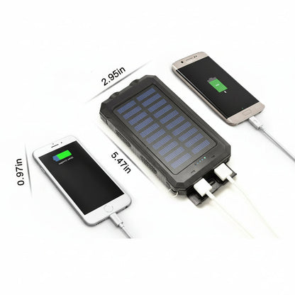SOLARFORCE Power Bank – Waterproof Solar Power Bank with 20000mAh for Outdoor Adventures
