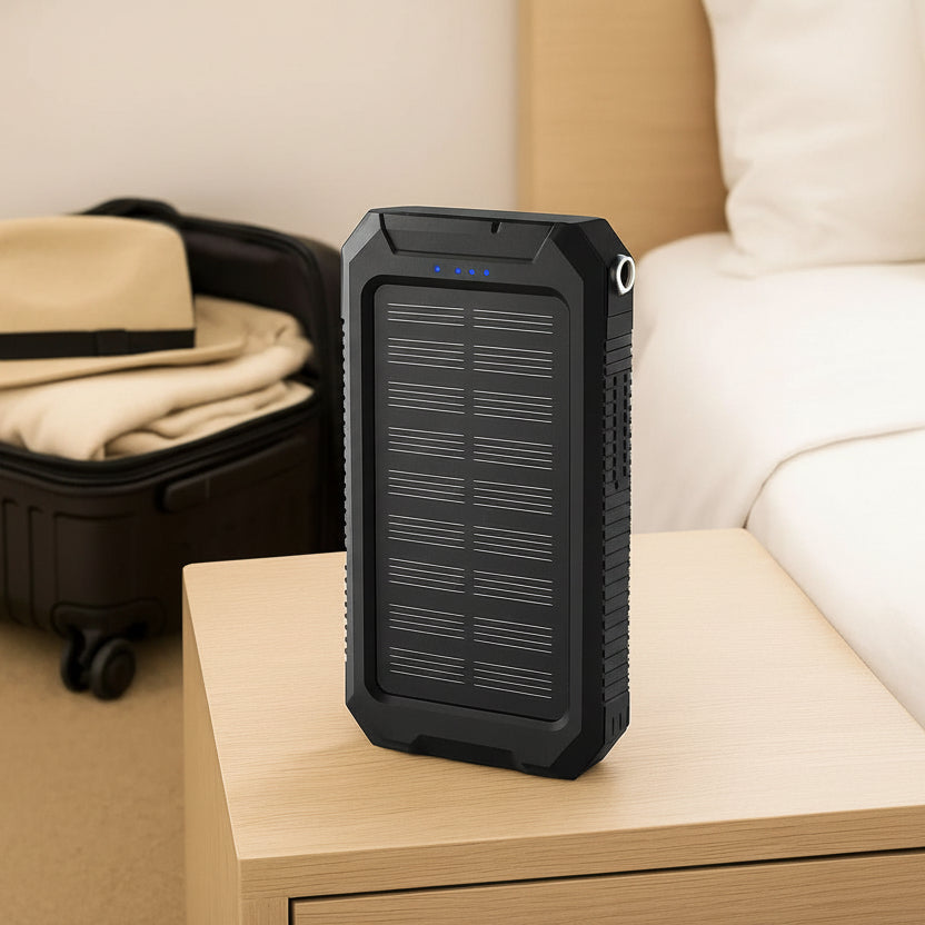 SOLARVAULT – Waterproof Solar Power Bank with 10000mAh & Dual USB