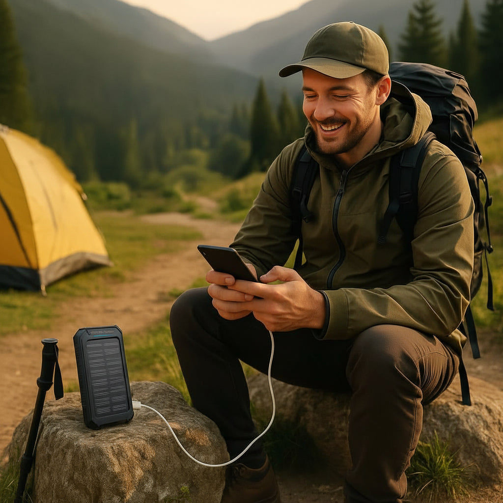 SOLARVAULT – Waterproof Solar Power Bank with 10000mAh & Dual USB