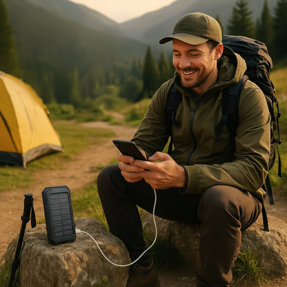 SOLARVAULT – Waterproof Solar Power Bank with 10000mAh & Dual USB