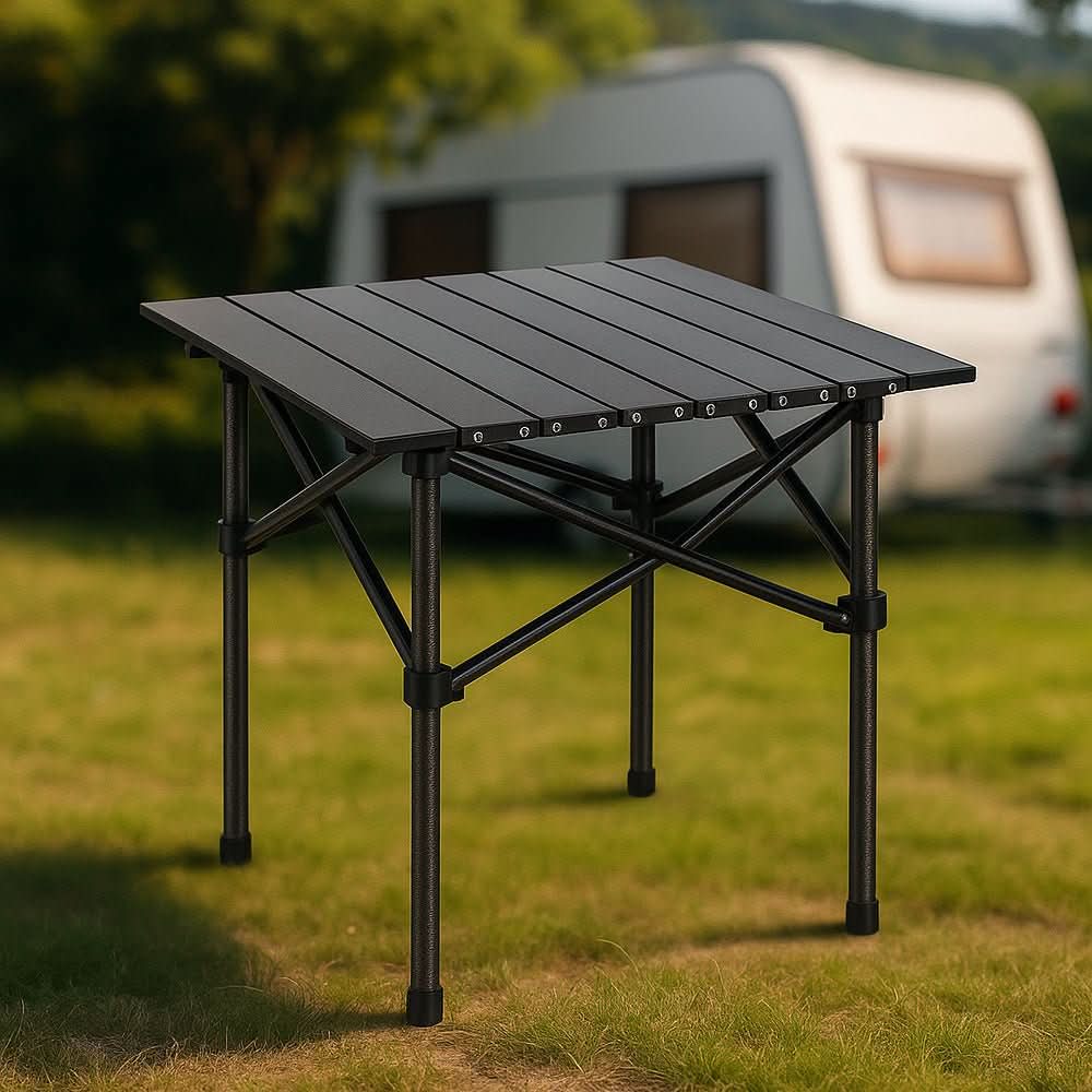 CAMPFLEX TABLE - Foldable camping table with X-frame & heat-resistant surface
