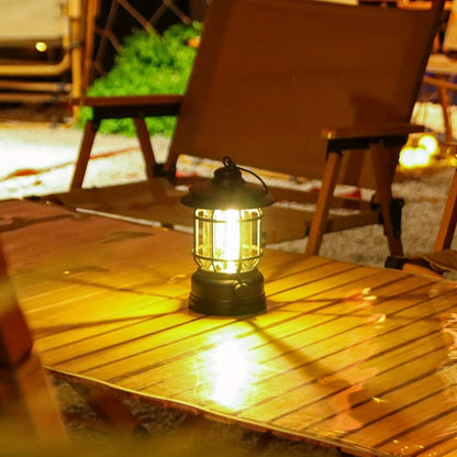 Lanterne de camping à luminosité réglable et commande tactile, batterie rechargeable 6 heures