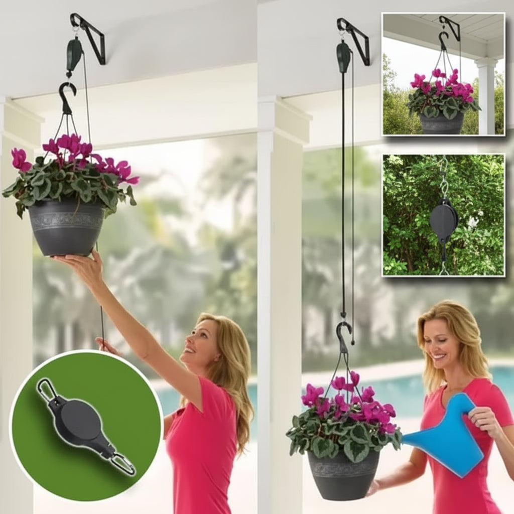 GARDENLIFT – Height-adjustable Hanging System for Plants & Birdhouses