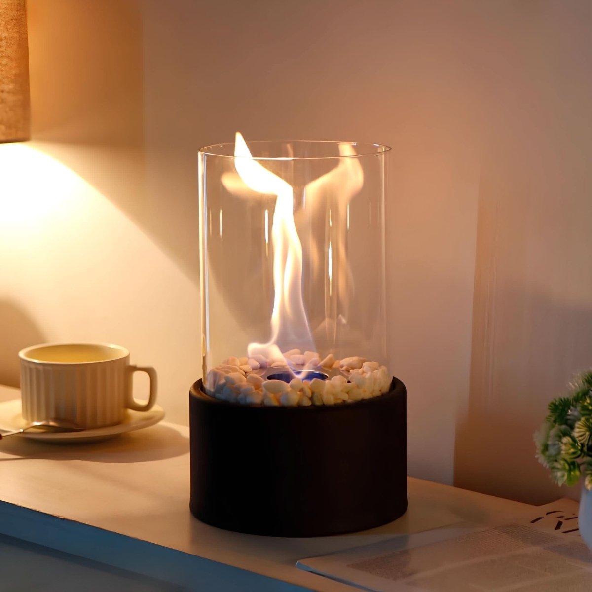 FLAMEAURA Glass Oil Lamp – Refillable & Stylish for Indoors & Outdoors