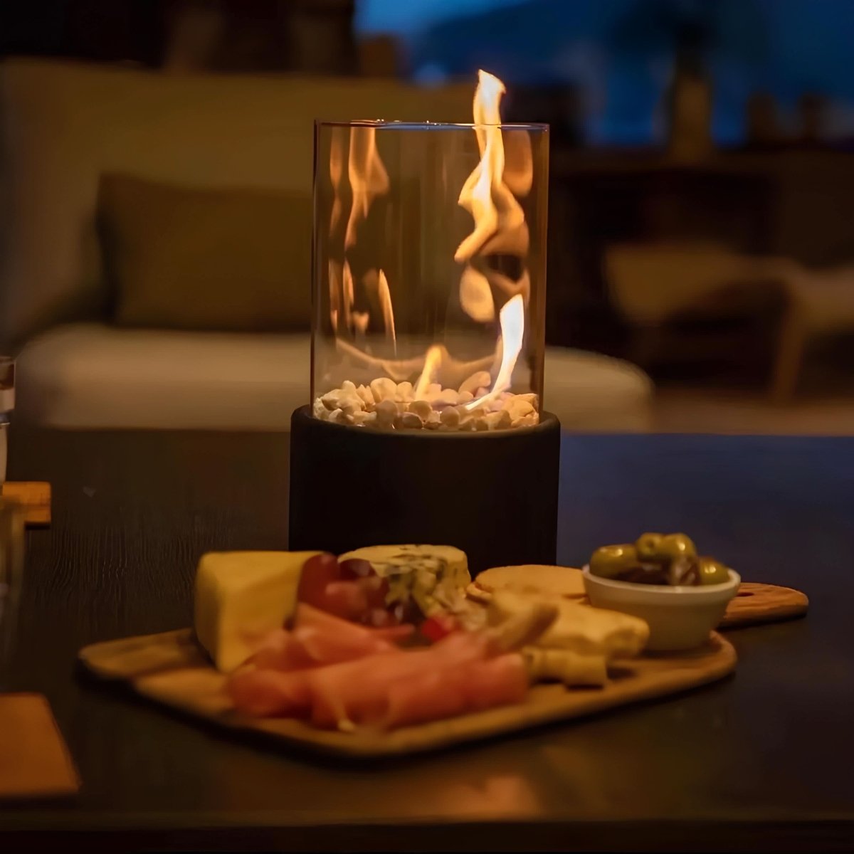 FLAMEAURA Glass Oil Lamp – Refillable & Stylish for Indoors & Outdoors