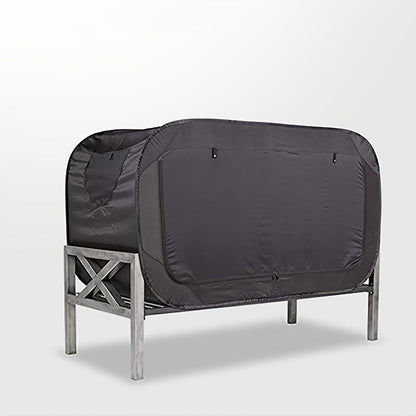 Lit-tente pliable à fermeture éclair intégrale et ventilation en maille, déperlant