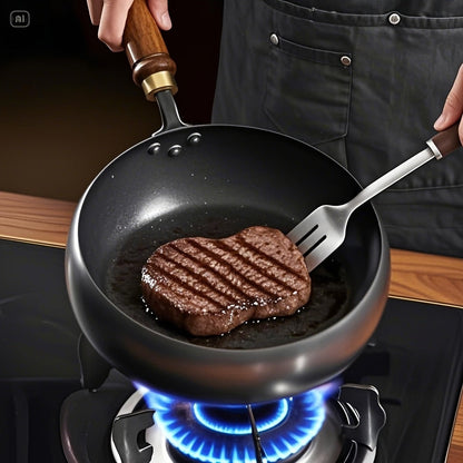 ChefMaster Poêle en Fonte – Ustensile de Cuisine Durable et Polyvalent